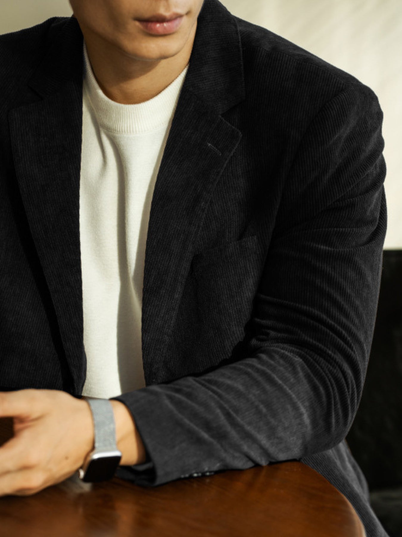 Old Money Corduroy Slim Fit Casual Suit Jacket