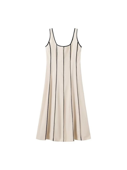 Fitted Silhouette Striped Tank Dress