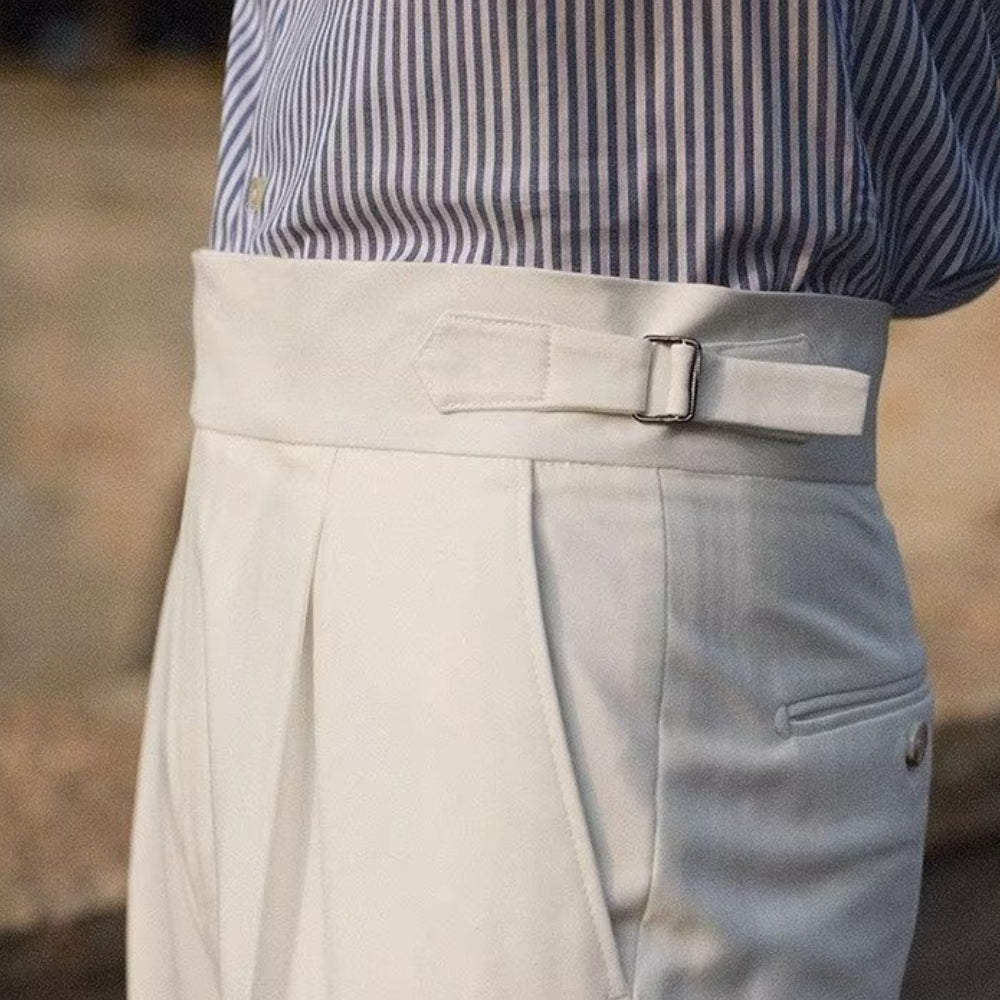 Old Money Mature Style Slim Trousers