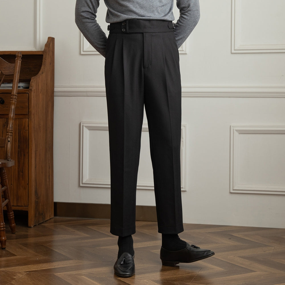 Old Money Herringbone Casual Warm Pants