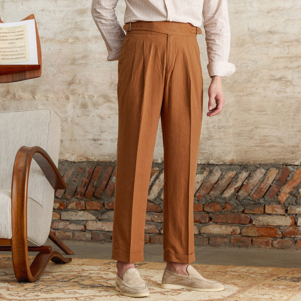 Old Money Cotton Comfortable Straight Pants