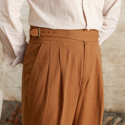 Old Money Cotton Comfortable Straight Pants