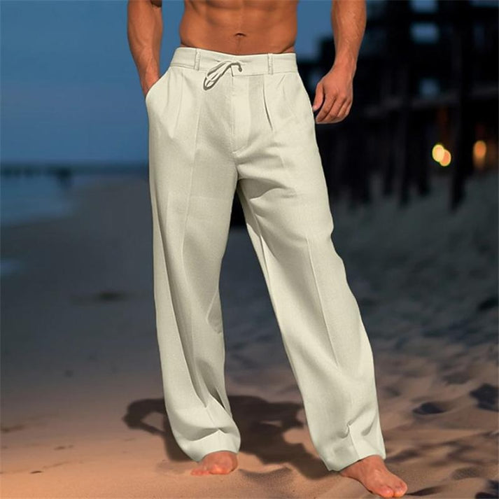 Men’s straight leg trousers with timeless look for everyday wear