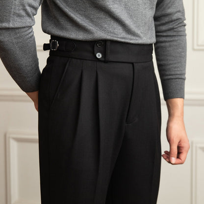 Old Money Herringbone Casual Warm Pants