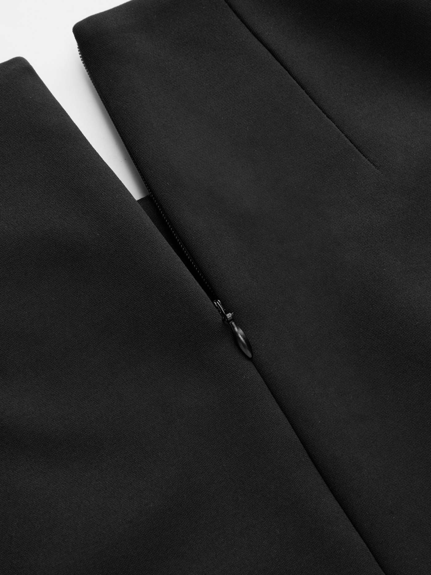 High Neck Solid Long Sleeve Mini Dress