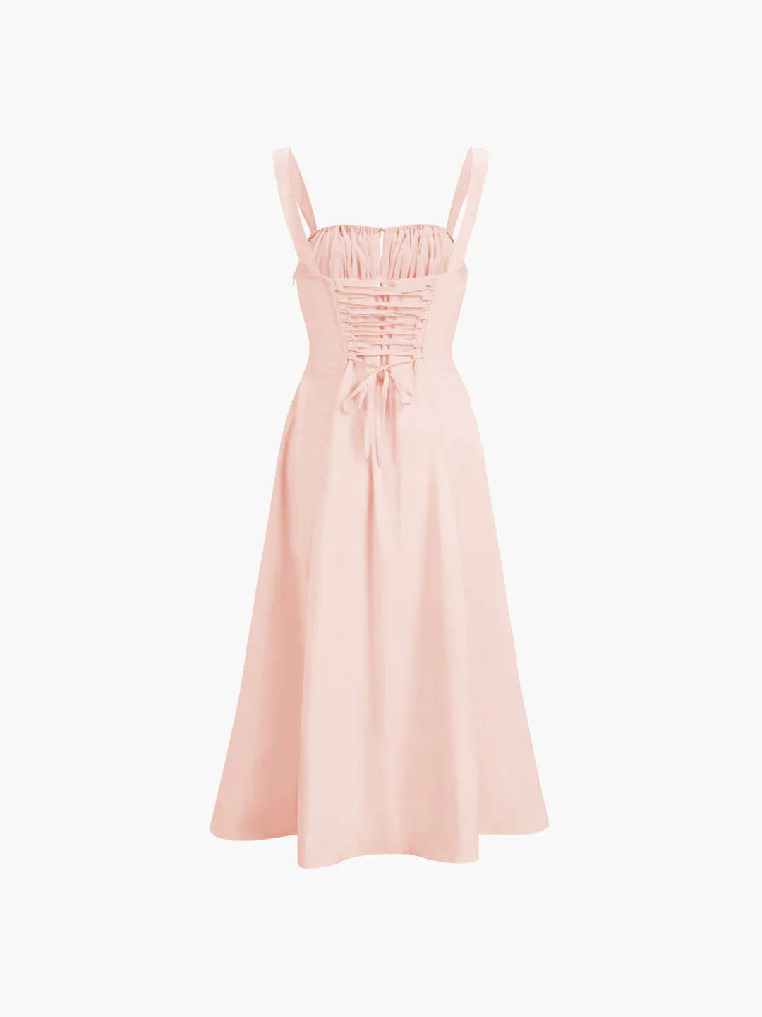 Lace-up Long Sling Midi Dress