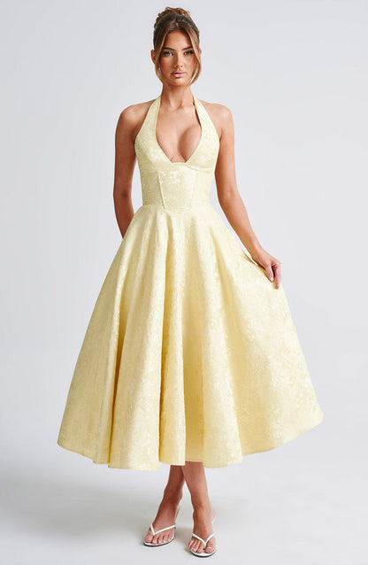Ara | Midi dress with halter neckline